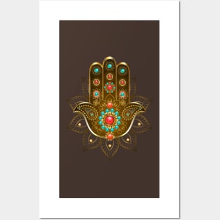 Hand Hamsa with Turquoise Posters and Art